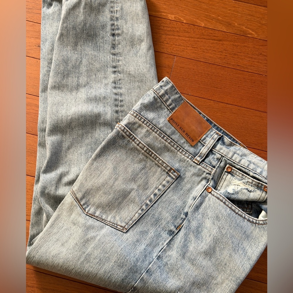 Point Sur Denim (J Crew) Slouchy Button Up Boyfriend Jeans - Size 28